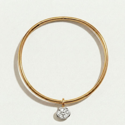 COLLET PENDANT IN WHITE DIAMOND